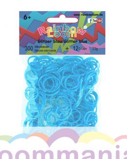 rainbow loom gummibänder glitzer blau kaufen im online shop loommania.de