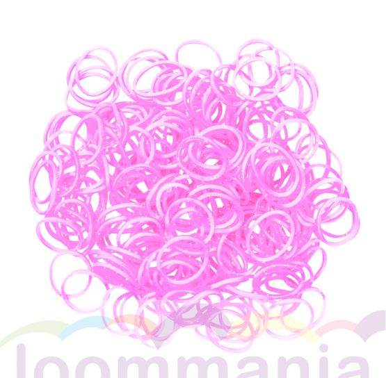 rainbow loom gummibänder glitzer pink kaufen im online shop loommania.de