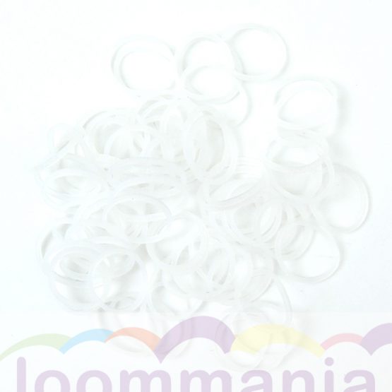 Rainbow Loom gummibänder glitzer weiss zu kaufen bei Loommania.de onlineshop