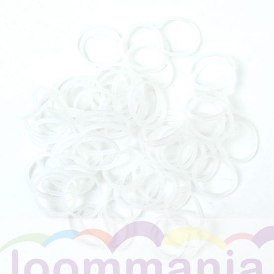 Rainbow Loom gummibänder glitzer weiss zu kaufen bei Loommania.de onlineshop